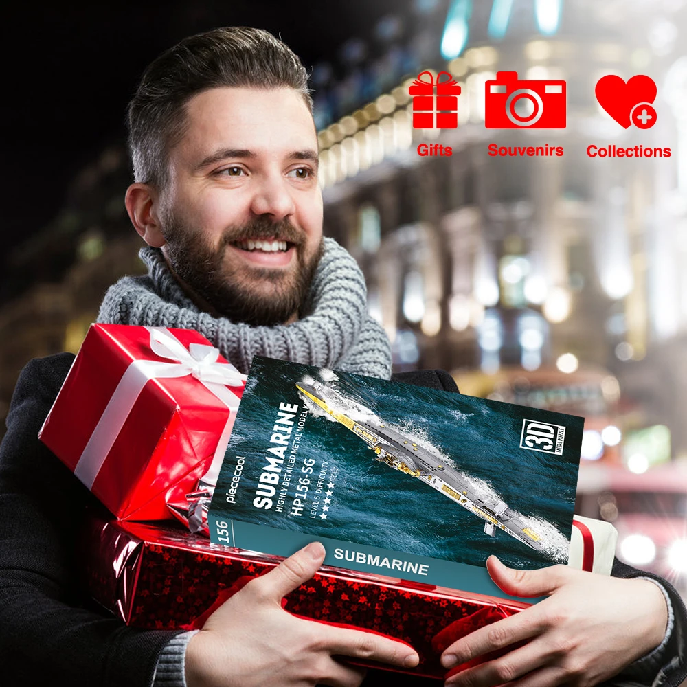 Металлическая модель подводной лодки Piececool 3D