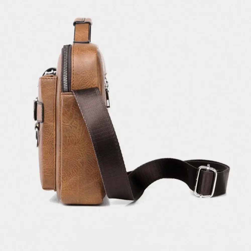 Водонепроницаемая мужская сумка через плечо с узором личи износостойкие сумки