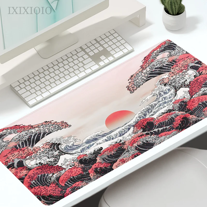 

Japanese Aesthetics Mouse Pad Gaming XL HD Computer Mousepad XXL Mechanical Keyboard Pad Non-Slip Carpet Natural Rubber Mice Pad