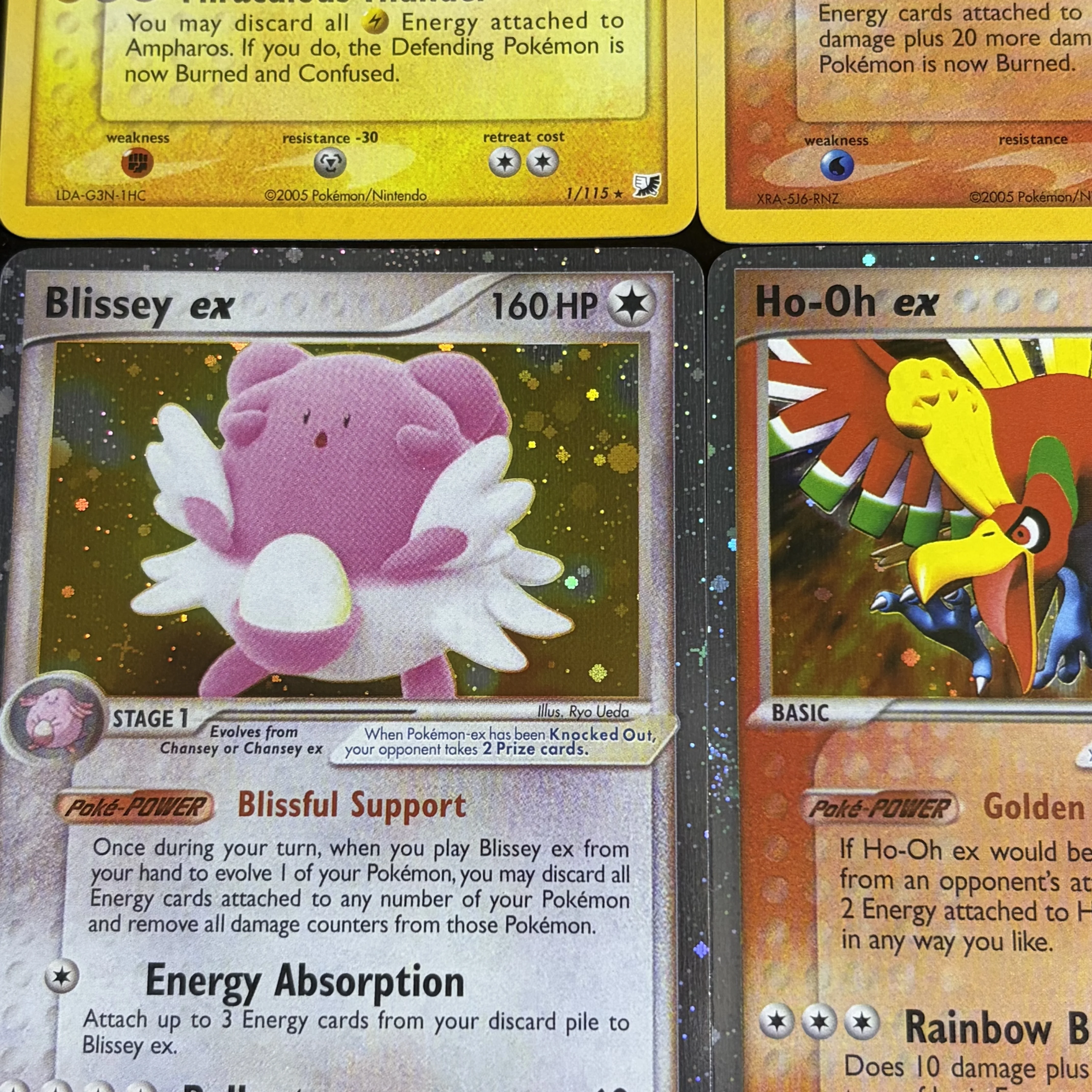 Фото Набор из 6 новых голографических карт PKM Unseen Forces (UF) для коллекционной игры PTCG: Feraligatr, Ho-Oh, Flareon, Blissey, Ampharos (прокси-карты) №2