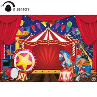 allenjoy 1st circus birthday theme party background carnival curtain tent carousel baby shower ferris wheel photophone backdrop