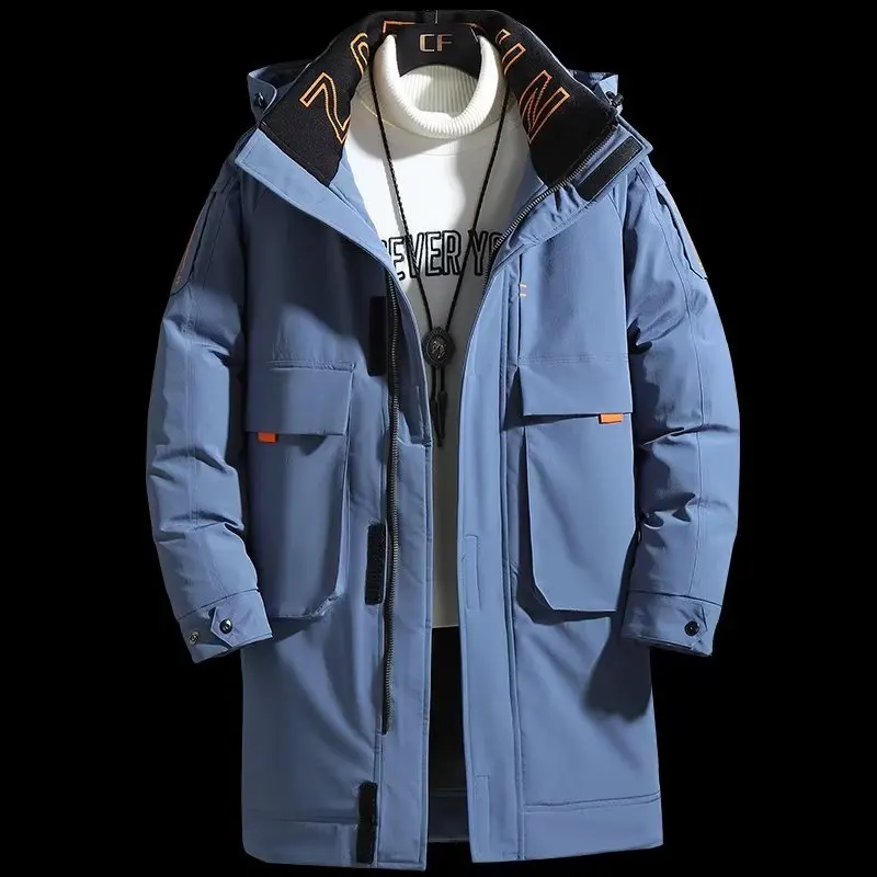 2023 New-coming Long Down Jacket Casual Blank Parkas Winter Jackets Men Clothing Fashion 3XL Hot Outwear Slim Coat