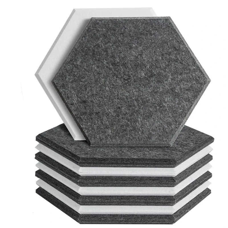 

12 Pack Hexagon Acoustic Panels,High Density Soundproofing Absorption Panel,Acoustic Treatment For Studio,Home&Office