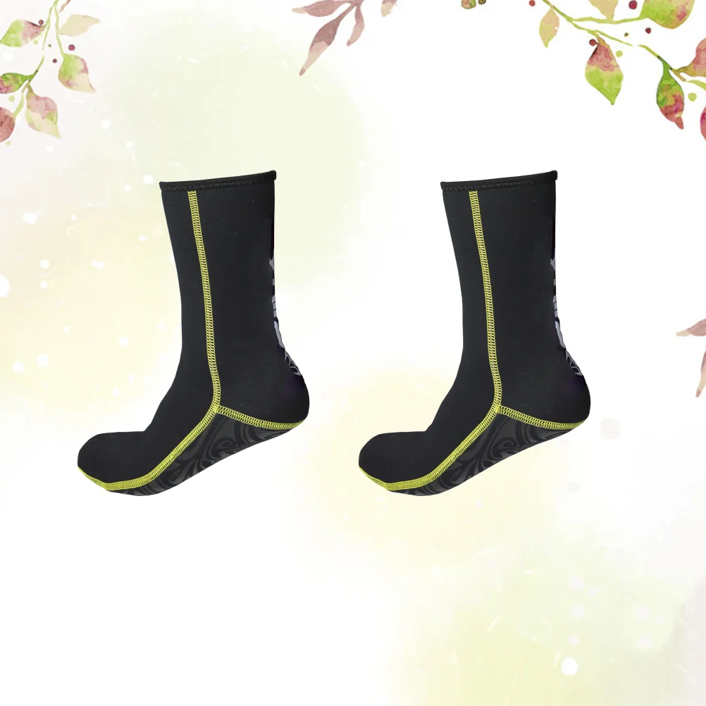 

1 Pair of 3mm Adult Non-slip Diving Socks Breathable Beach Socks Snorkeling Swimming Socks(Black Size)