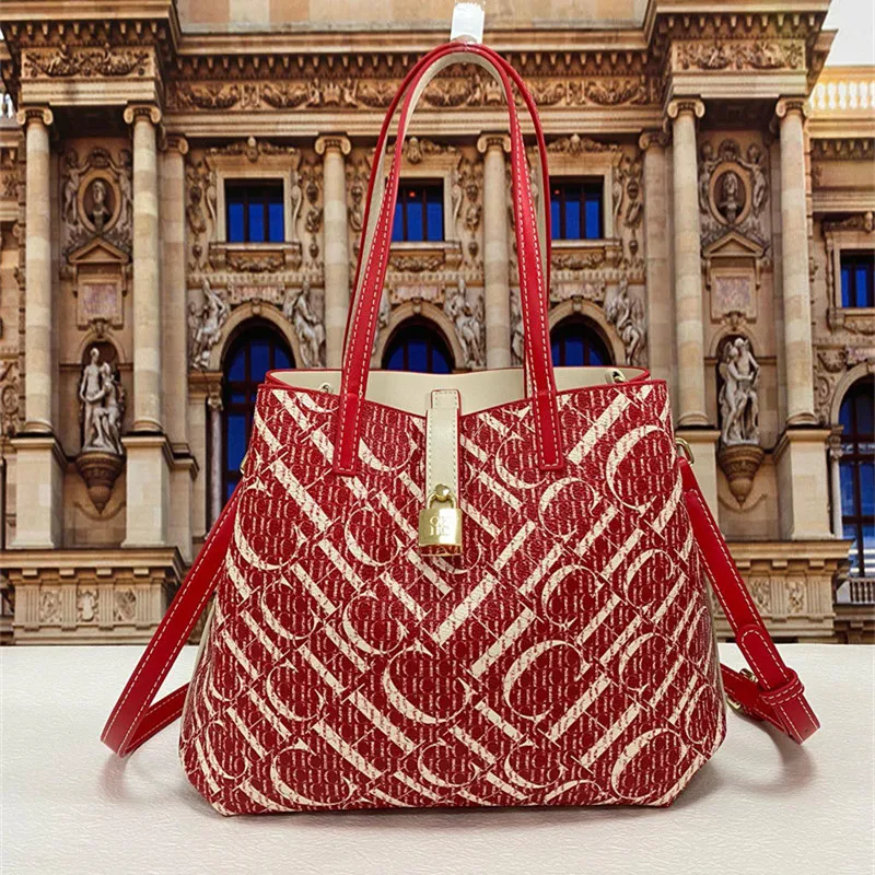 

Luxury Women's Bags Leather Quality 2022 New Fashion One Shoulder Messenger Bucket Bags Famous Designer Wallets and Handbags Cc
