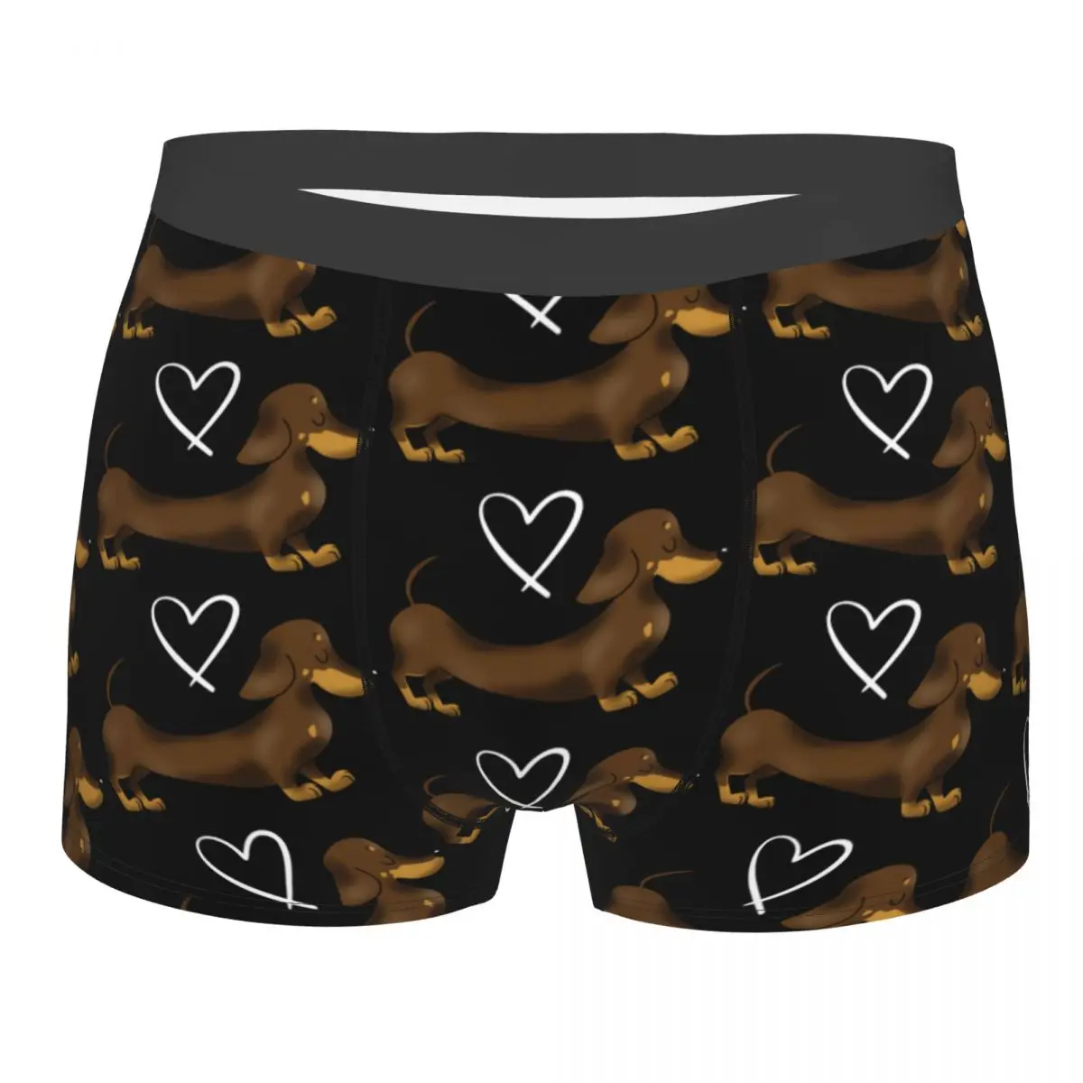 

Dachshund Love Underwear Men Sexy Printed Customized Wiener Badger Sausage Dog Boxer Shorts Panties