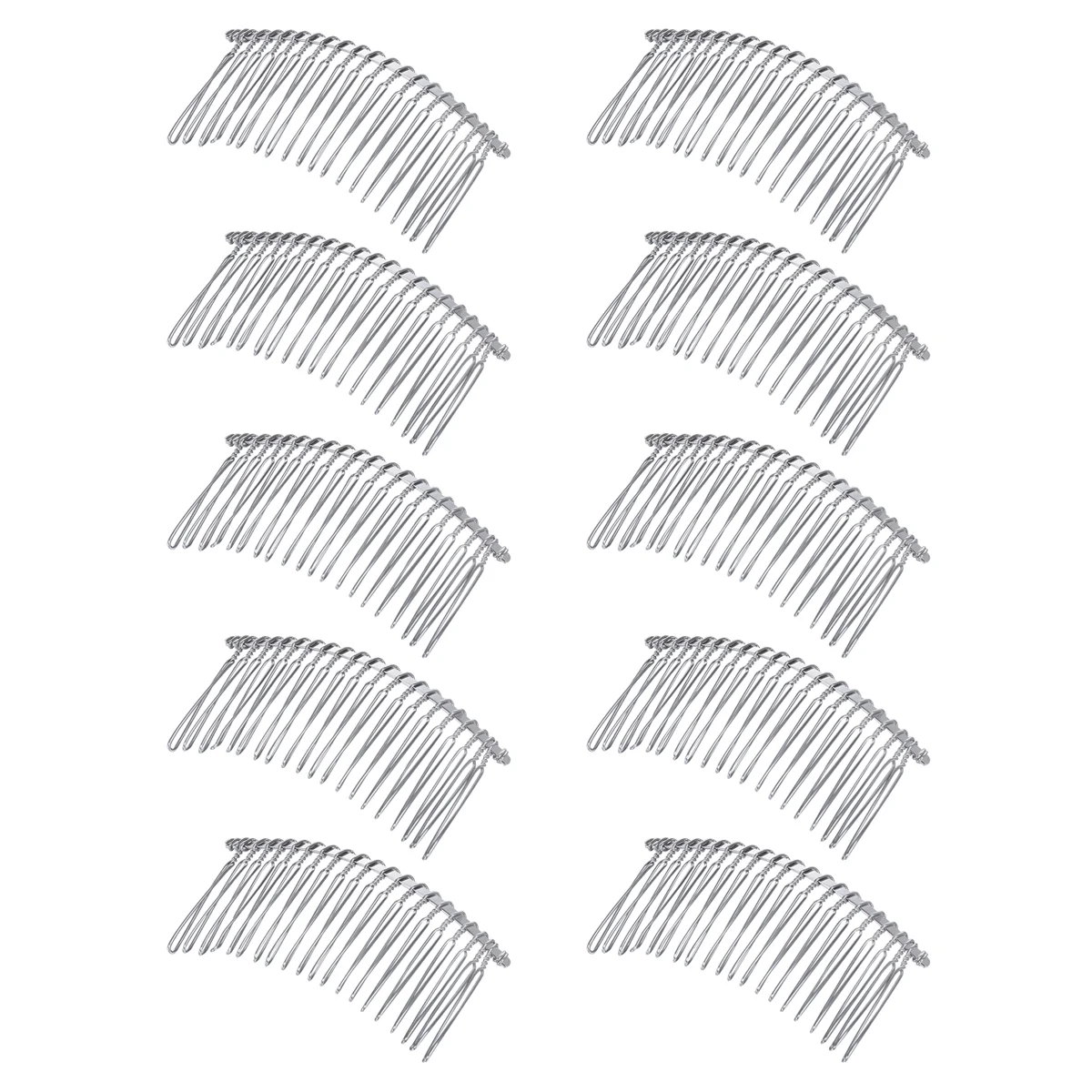 

Hair Combs Combwomen Veil Clips Side Clip Decorative Accessories Wedding Metal Wire Silverteeth Bridal Slide Pin Toothset Clear