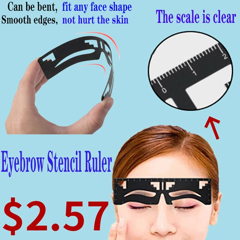 

Трафарет для бровей, микроблейдинг, макияж, многоразовый трафарет для перманентного макияжа бровей, тату, тренировка PMU