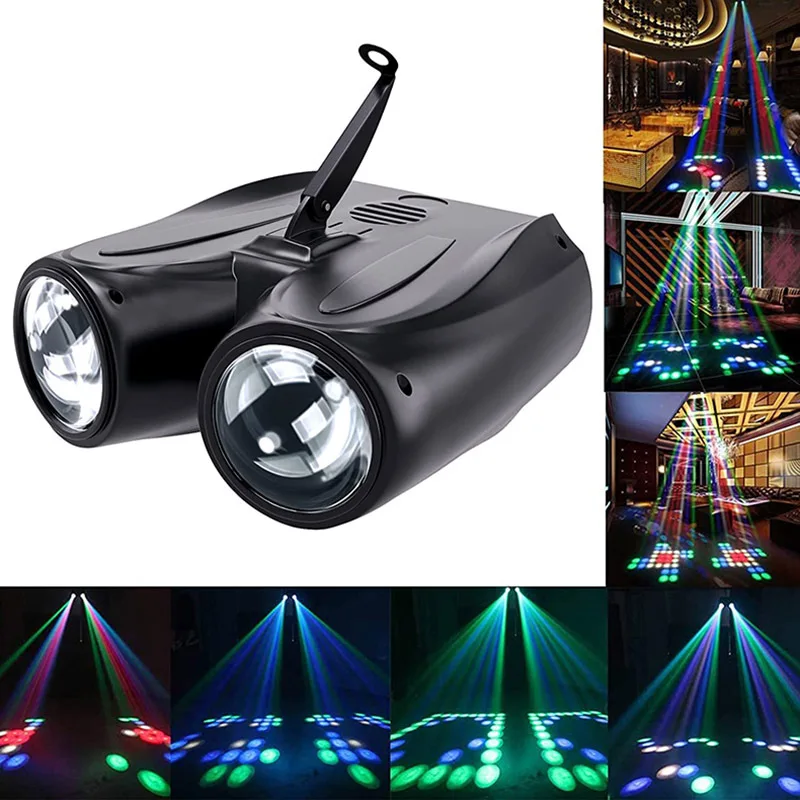 EU/US Airship Disco Light 68/128LED DJ Stage Lights Performance Party Rotating Atmosphere Lamp Beam RGB Laser Laser Bar Lighting