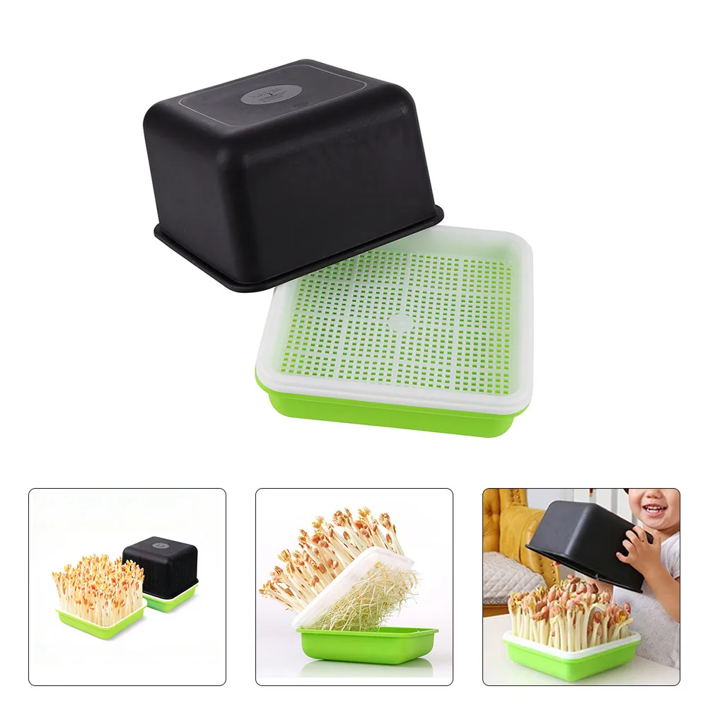 

1 Set Garden Hydroponic Peanut Sprout Box Bean Pea Wheat Seedling Sprouter Tray Grass Grow Germination Soilless Planting Pot