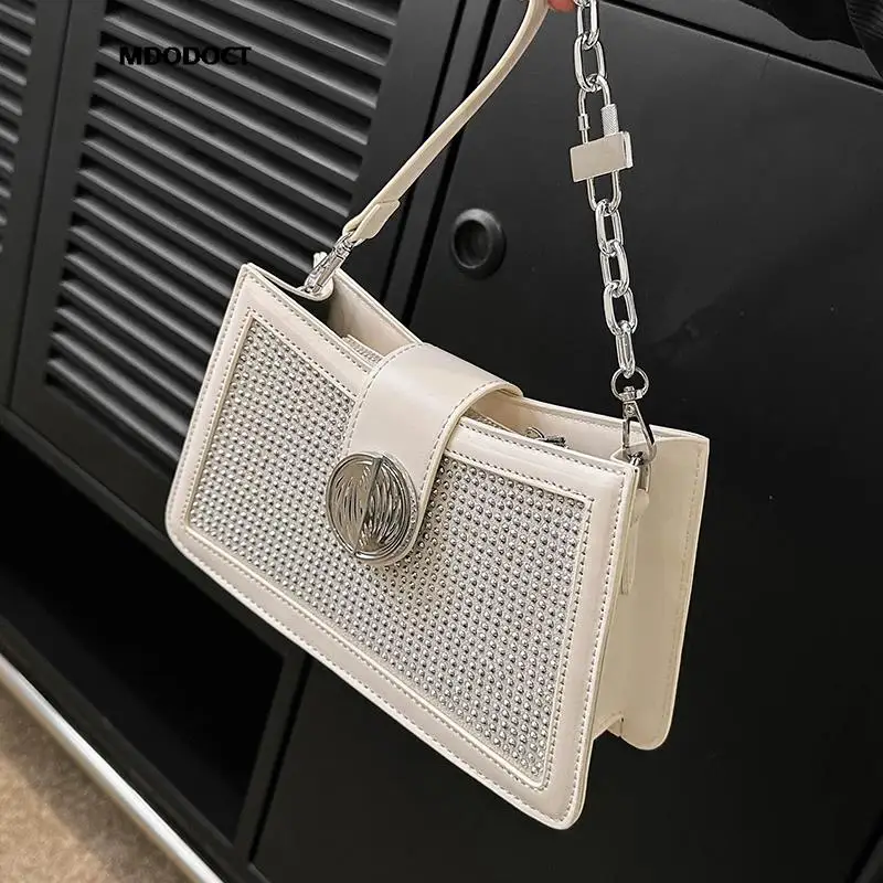 

High Quality Chain Shoulder Bags For Women New Luxury Design Fashion Crossbody Summer Casual MultiColour Leather Ladies Handbags
