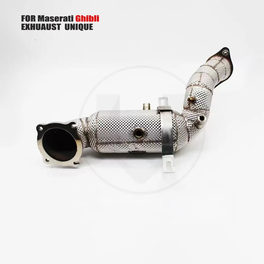 

UNIQUE Exhaust Manifold Downpipe for Maserati Ghibli 2.0T Car Accessories With Catalytic converter Header Without cat pipe