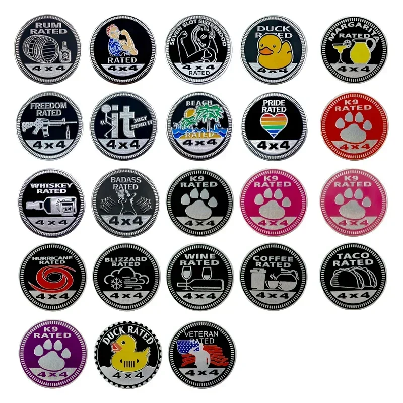 Наклейка на багажник автомобиля из сплава для Jeep 4X4 RATED Grand Cherokee Wrangler Renegade Compass Patriot