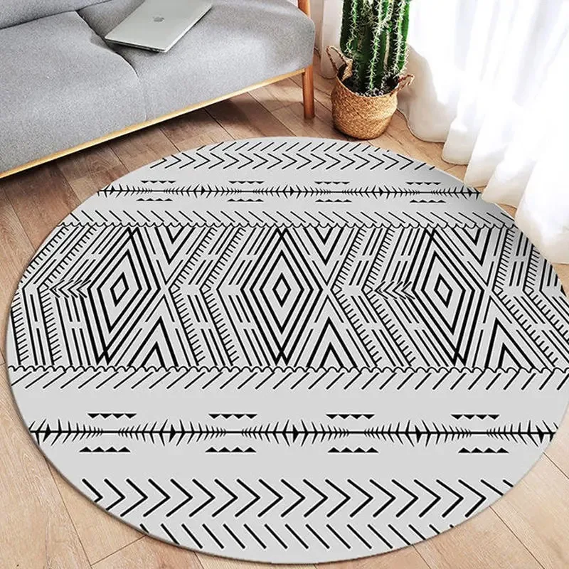 Круглый ковер с мандалой в стиле ретро для гостиной дивана простой домашний