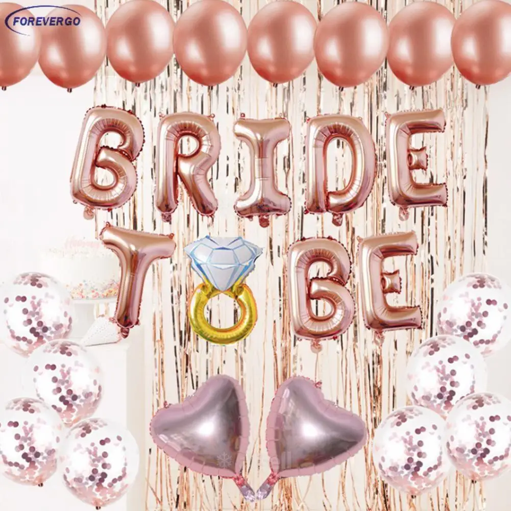 

RE 16 inch Rose Gold Bride To Be Letter Foil Balloon Wedding Bridal shower Engagement Party Decor Supplies