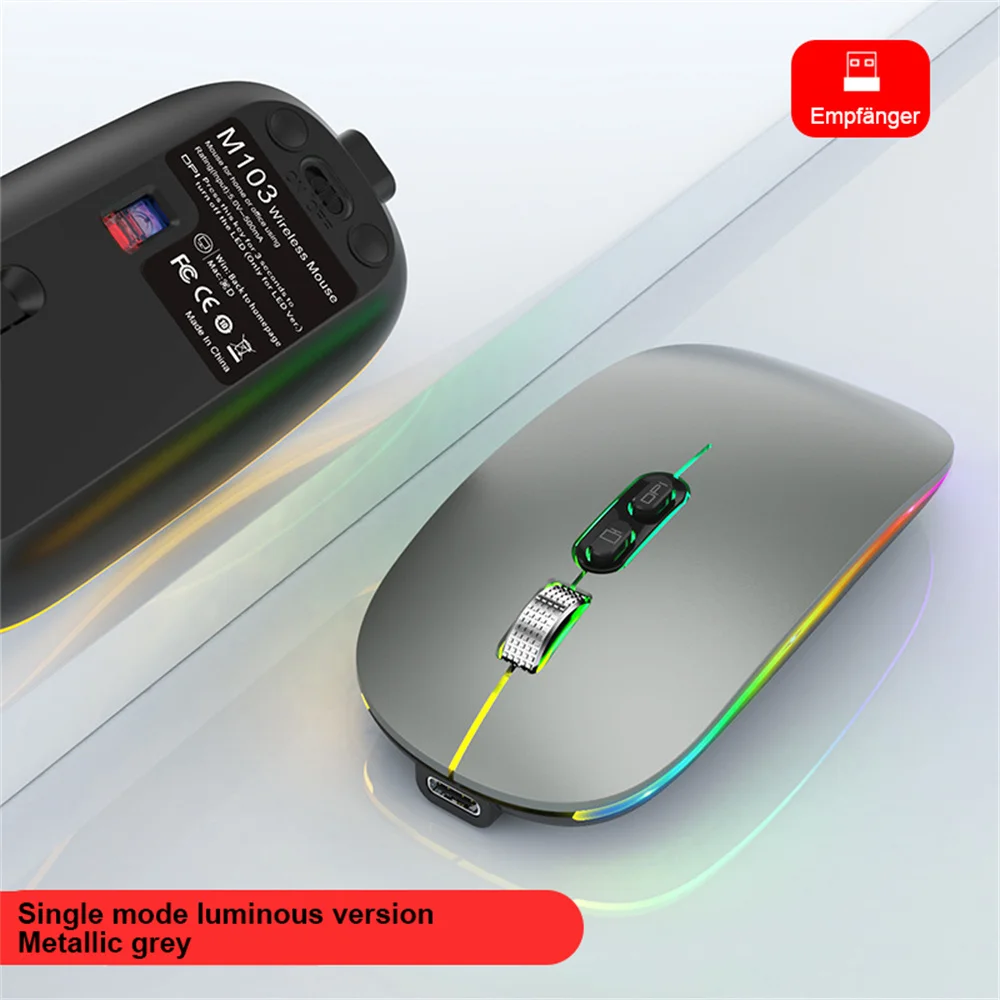 

Silent Game Mouse Rgb Backlight Mice Usb Rechargeable 1600dpi Rgb Rechargeable For Office Laptop 2.4ghz Mouse Gamer Gaming Mouse