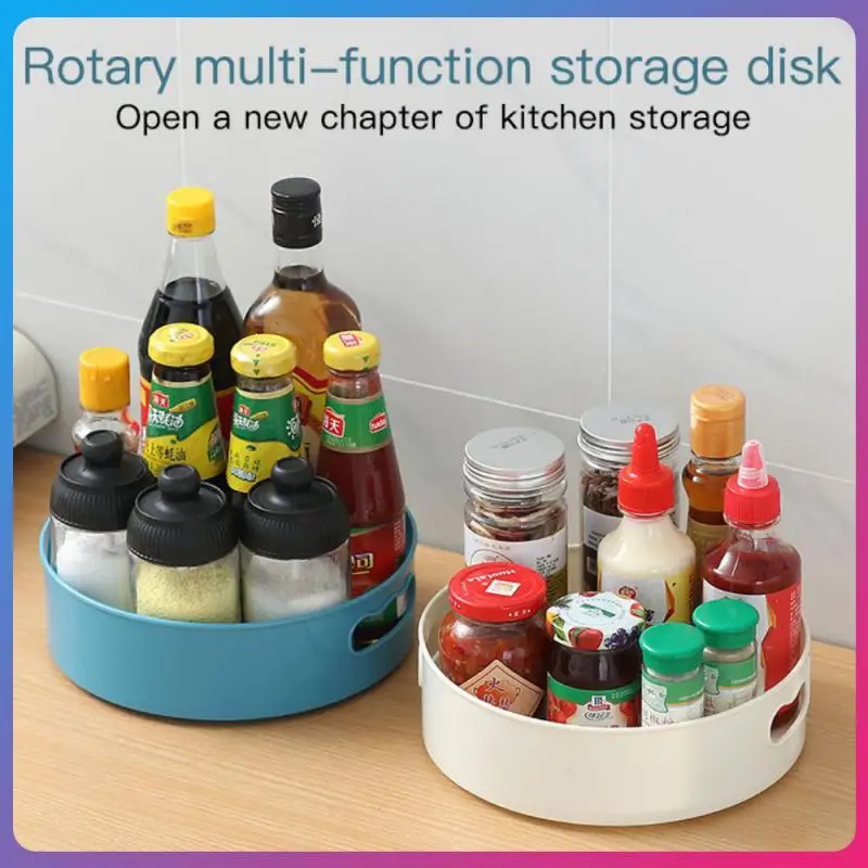 

360 Rotating Storage Tray Kitchen Spice Jar Food Snack Tray Home Seasoning Spice Racks Organizer Multifunctional Storage Plate