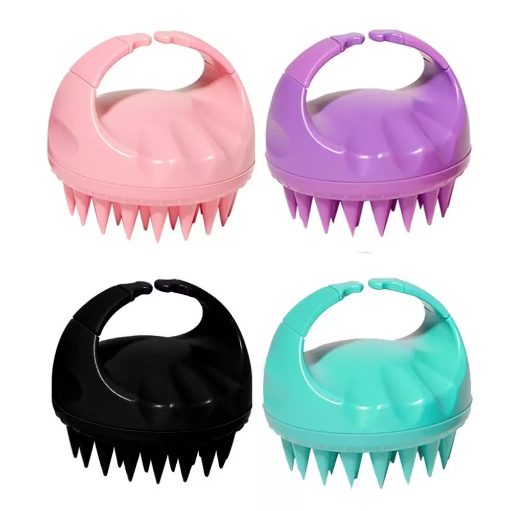 

NEW IN Wheat Straw Silicone Hair Brush Shampoo Brush Scalp Massager Comb Head Body Massage Scrubber