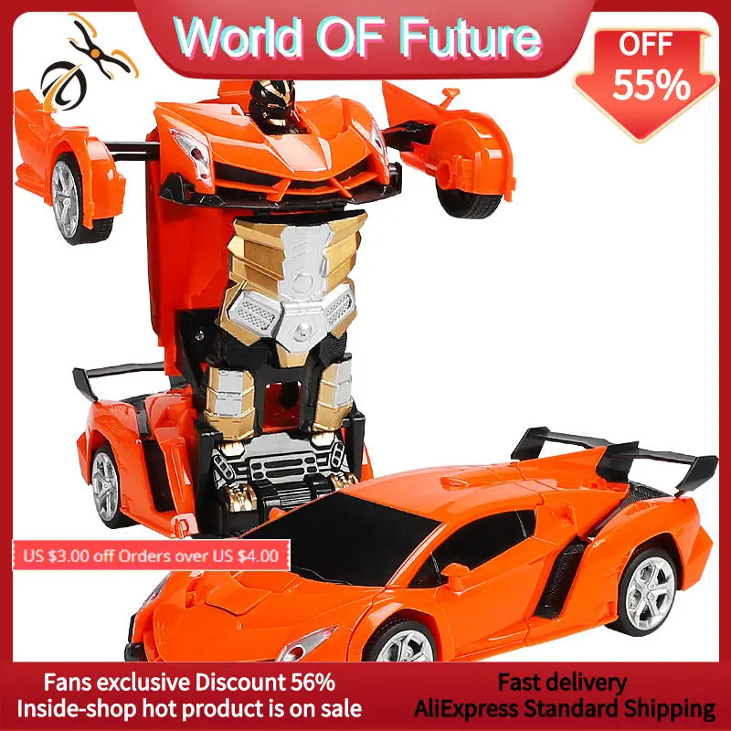 

2 in 1 Electric RC Car Transformation Robots Children Boys Toys Outdoor Remote Control Sports Deformation Car Robots Model Toy