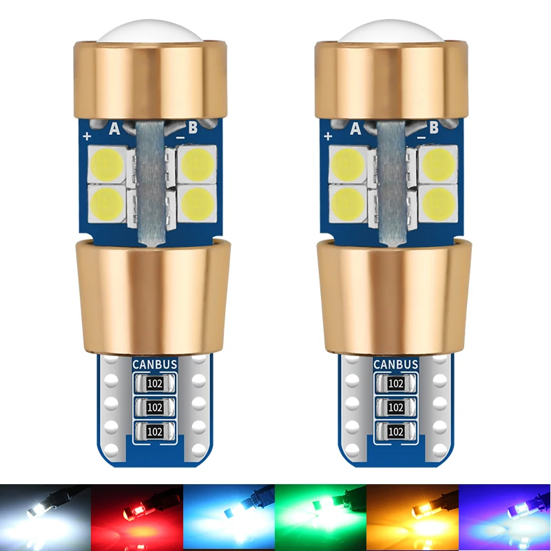 

2PCS Hohe Qualität T10 W5W 168 192 Led Schwanz Licht 3030 10smd 12V CANBUS KEIN Fehler Auto Marker parkplatz Bulbfor Auto Led Au