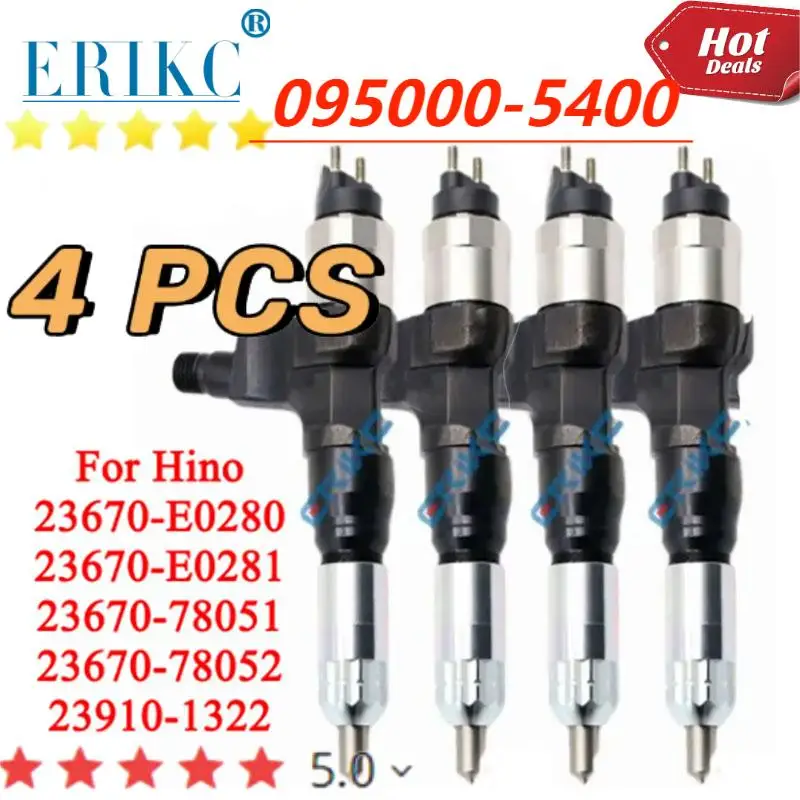 4шт 095000 -5400 Форсунка дизельного топлива 23670-78051 23670-78052 Автоматическая форсунка