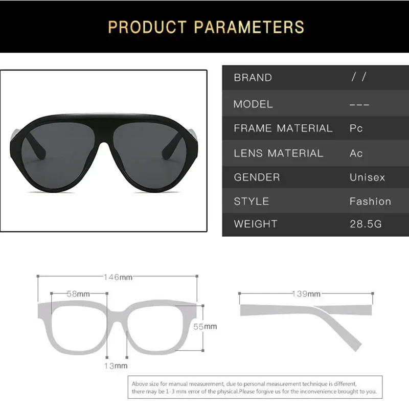 OVOYAN винтажные солнцезащитные очки большого размера женские модные