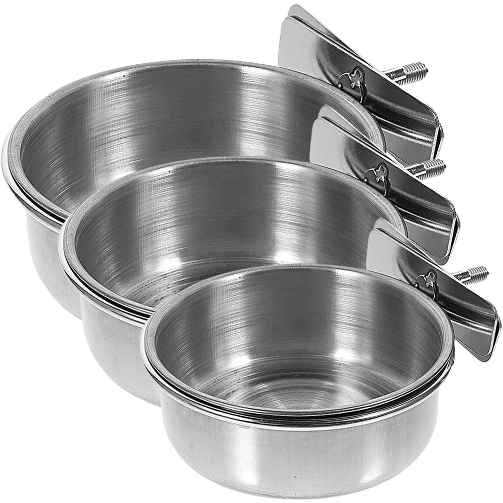 

Parrot Foodbowl Bowls Bird Cage Feeder Dish Chinchilla Feeding Cup Steel Stainless Birds Pet Cups Hamster Guineadrinking Crate