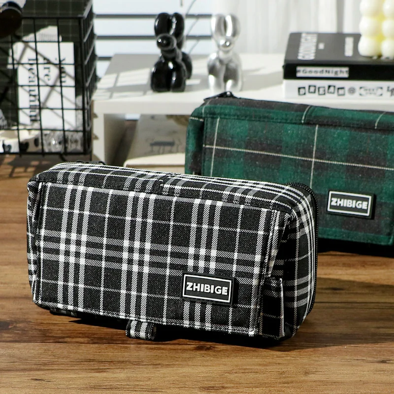 

New British Style Pencil Bag Large Capacity Retro High-Value Pencil Case Student Children Stationery Organiser Pencil Case