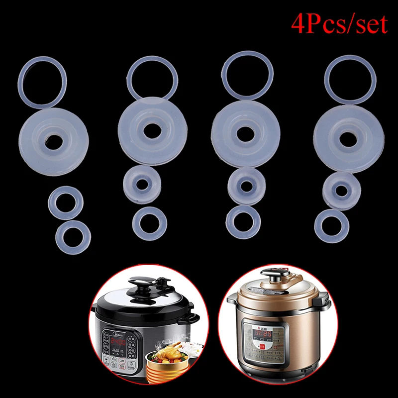 

4pcs/set Electrical Pressure Cooker Valve Parts Ball Float Sealer Seal Rings Safe Non Toxic Seal Gasket New