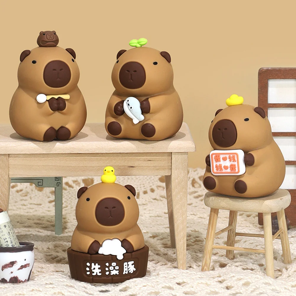 Симпатичная статуя капибара кукла снимает стресс симуляция животных игрушка