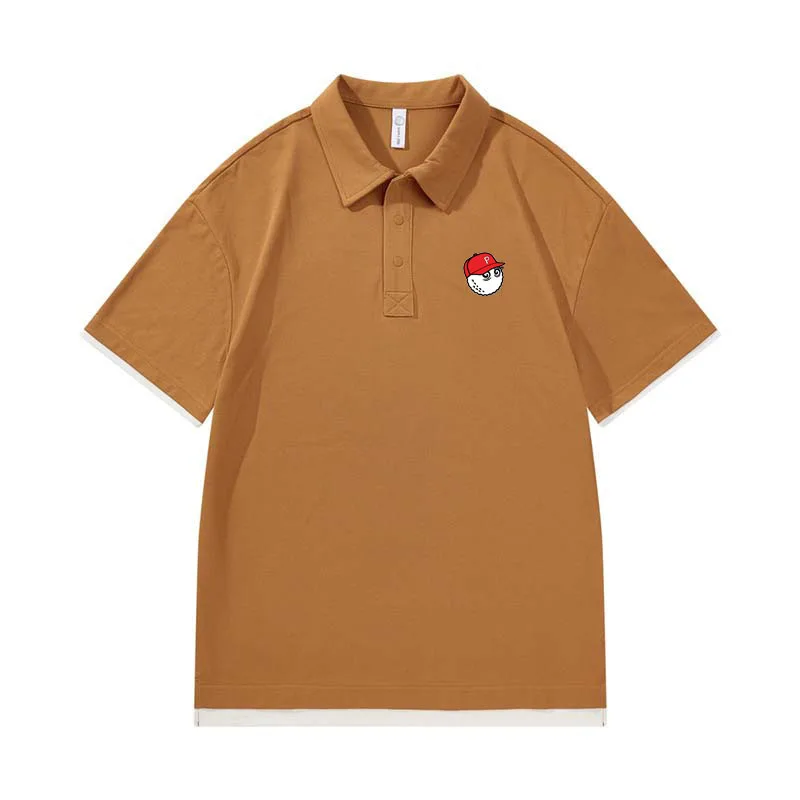 Embroidery Golf Shirts for Men's Golf Wear Malbon Golf Polo T Shirt Golf Clothing Summer Men Short Sleeve Casual Business Tops