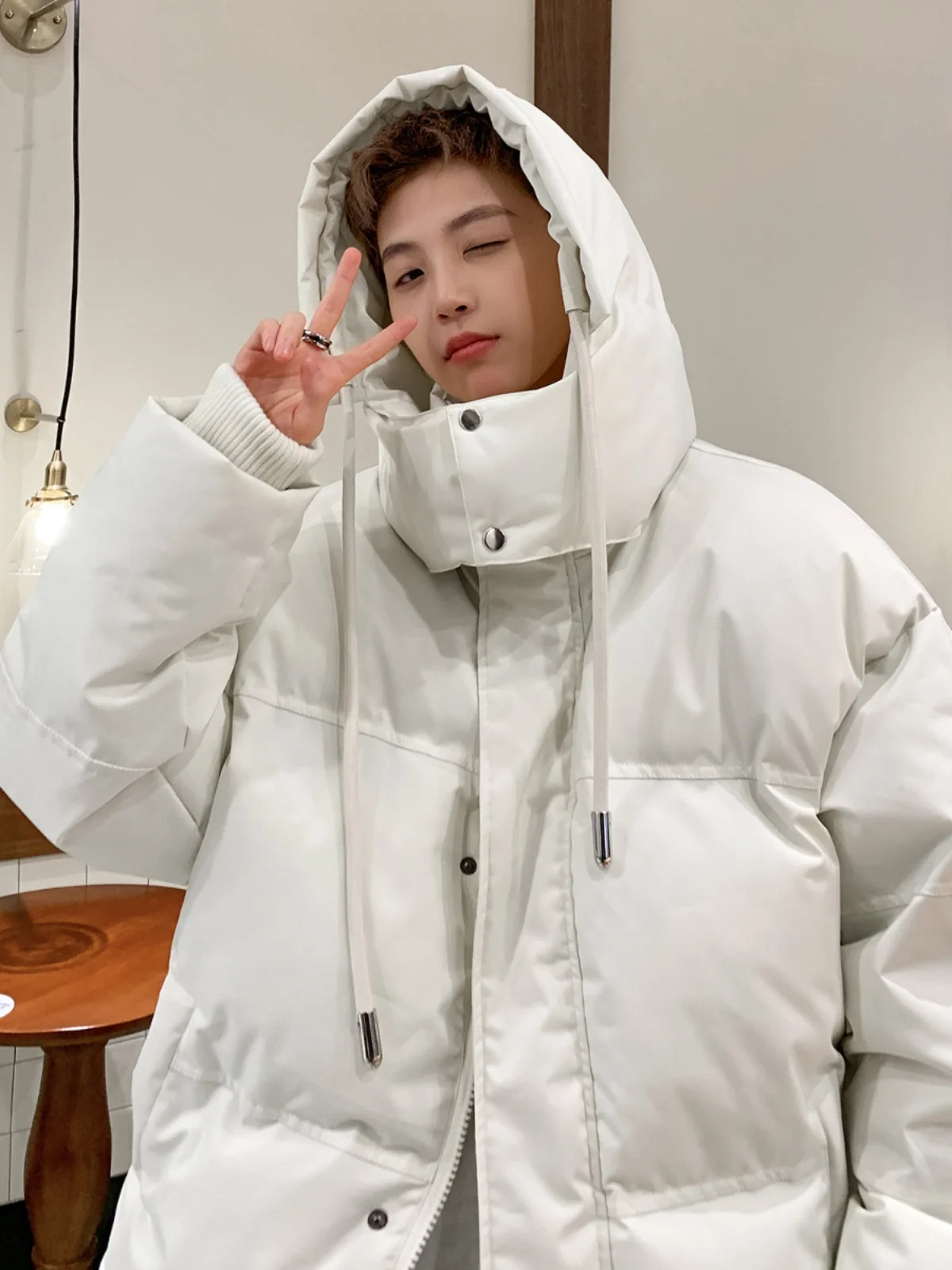 Мужское пуховое пальто с хлопковой подкладкой American High Street зима 2023 новое