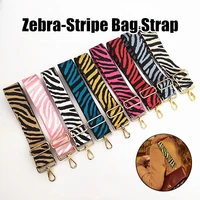 zebra pattern bag strap women handbag belt rainbow wide shoulder bags strap replacement o bag handle bag accessory