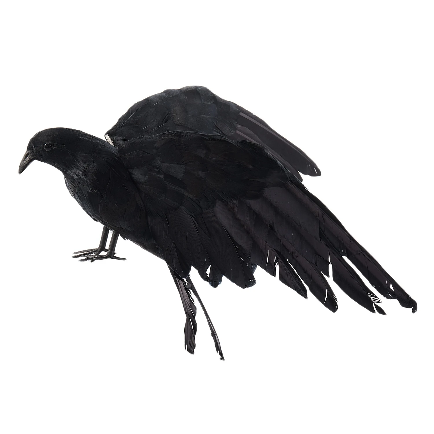 

Halloween prop feathers Crow bird large 25x40cm spreading wings Black Crow toy model toy,Performance prop