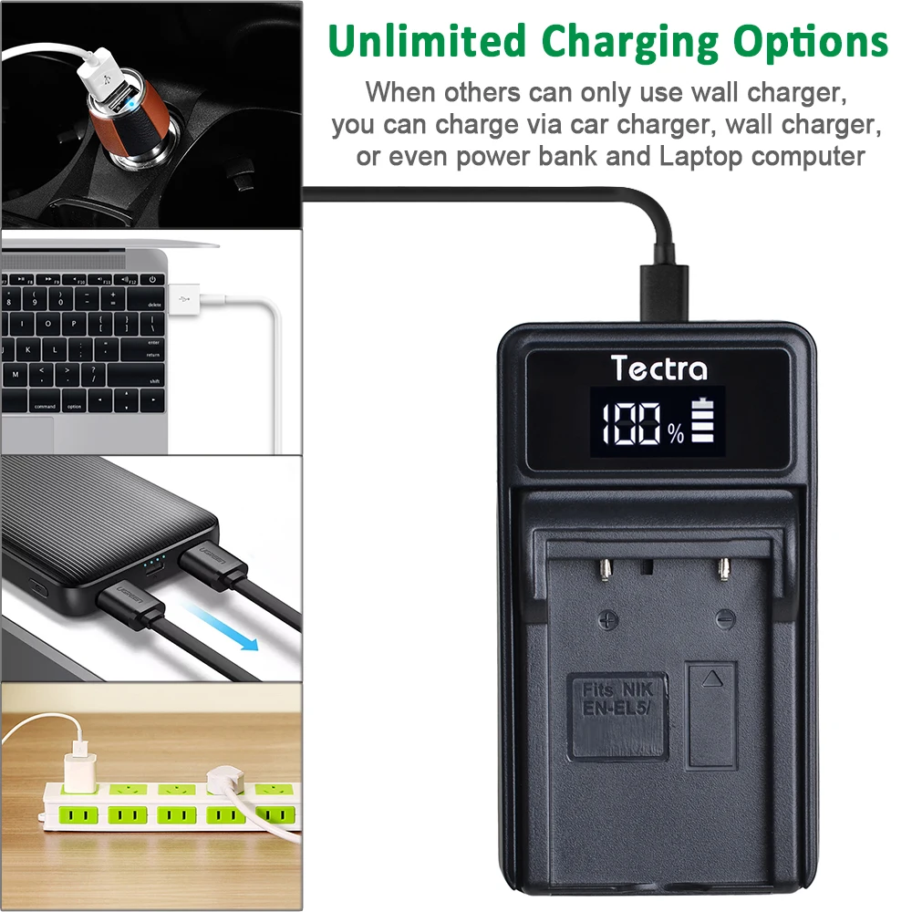 EN-EL5 Аккумулятор для камеры или светодиодное USB-зарядное устройство Nikon Coolpix P3 P4 P90