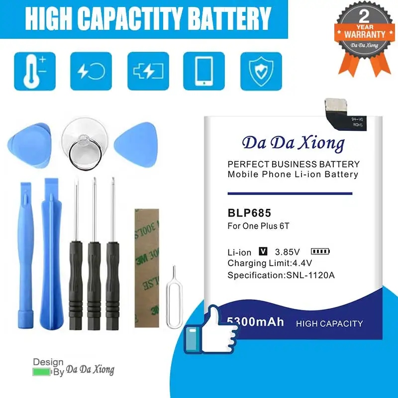 

Original New 5300mAh BLP685 Battery for For ONEPLUS 6T one plus 6T one plus 7 Free Double-Sided Tape Sticker