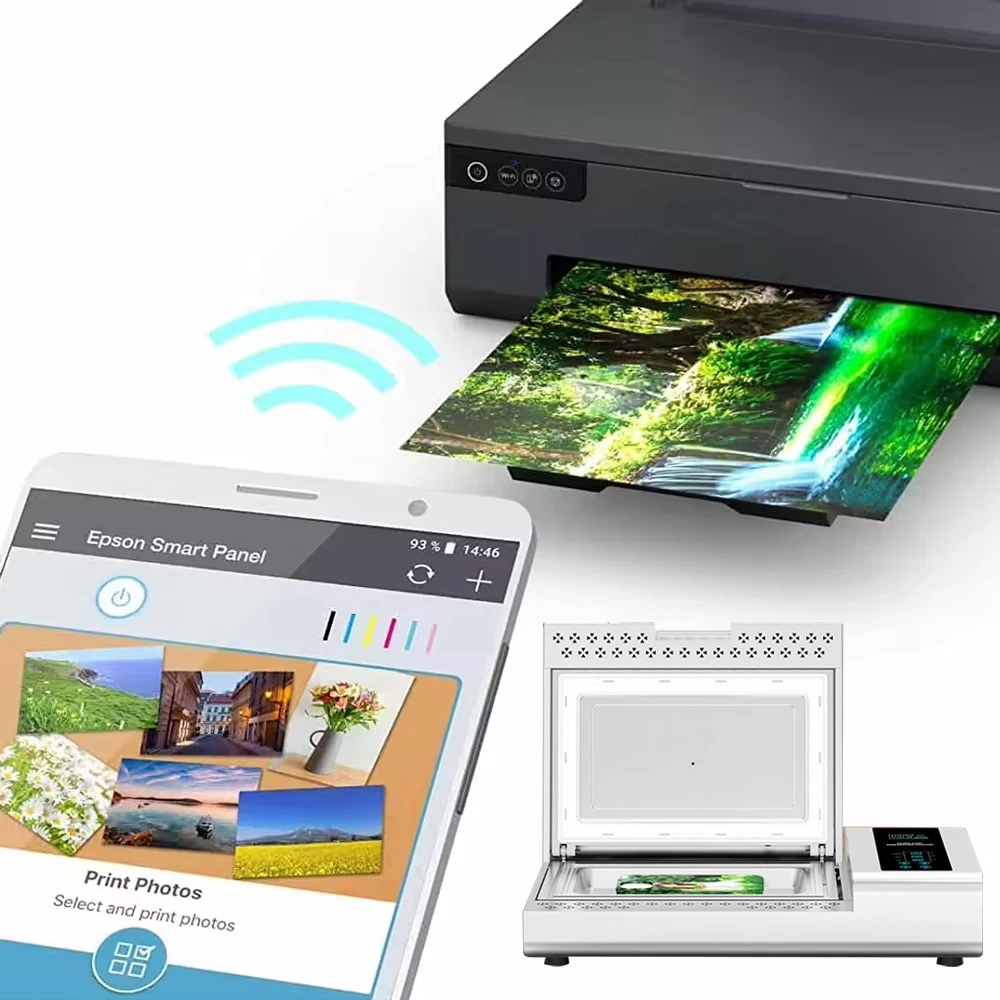 Новый черный портативный фотопринтер A3 L18050 6-цветный сублимационный УФ-струйный