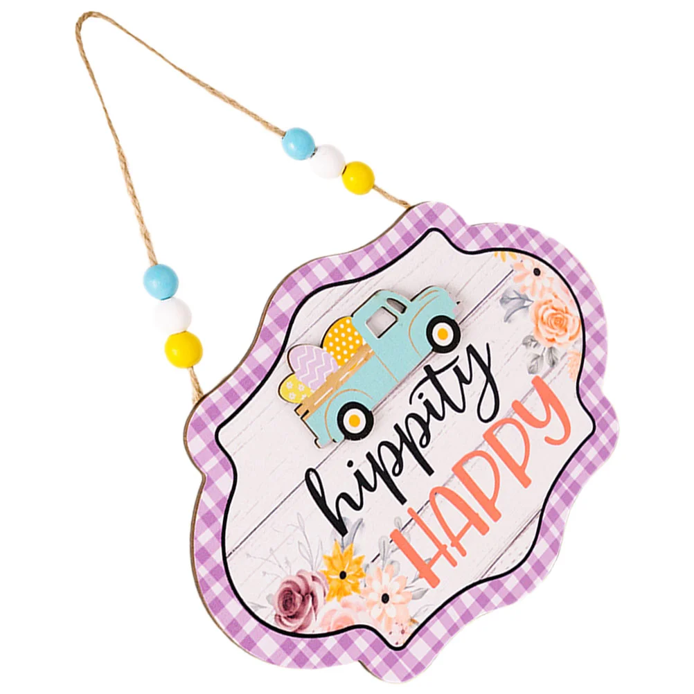 

Wall Hanging Decor Festival Scene Prop Home Pendant Porch Sign Front Door Plaque Wooden Easter