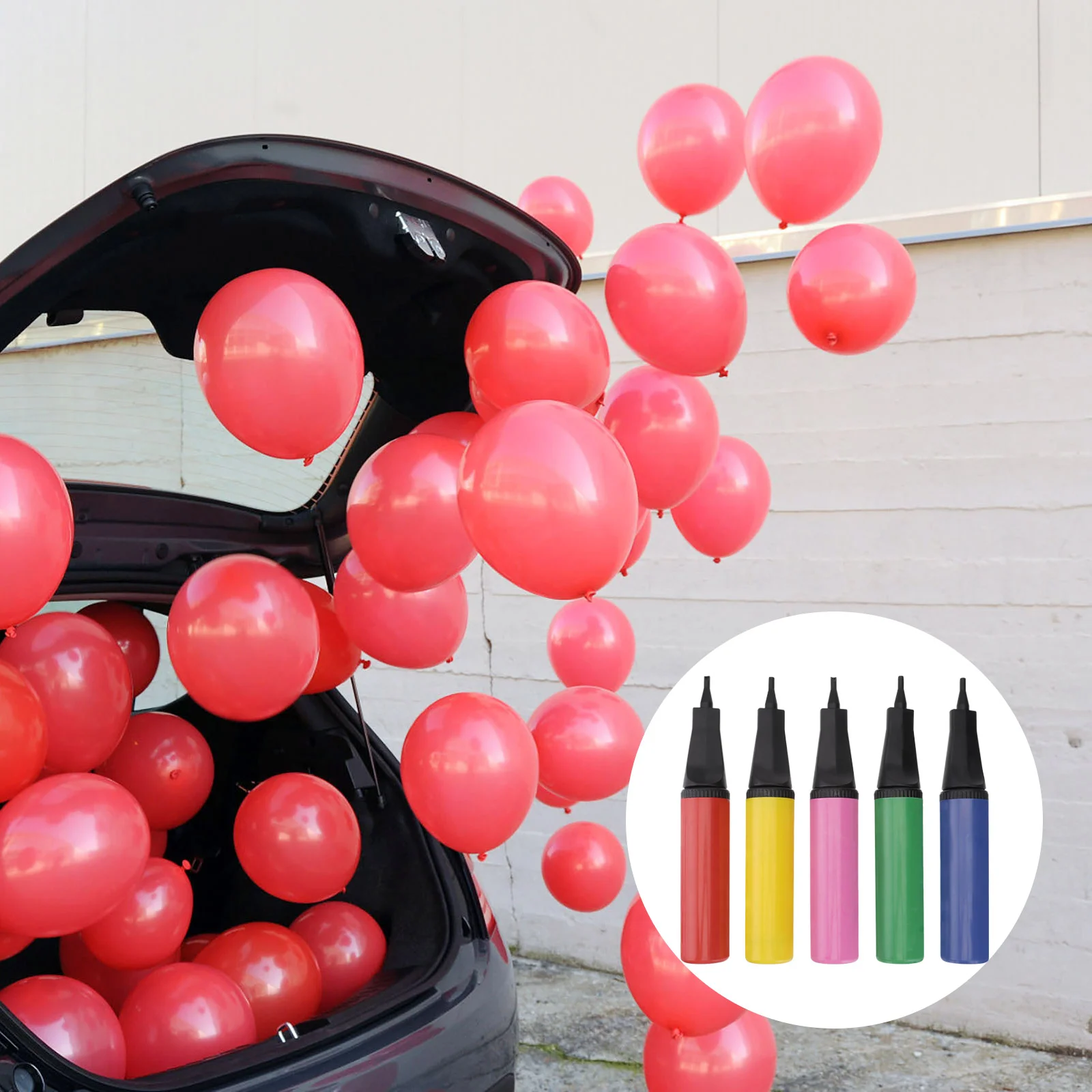 

5pcs Balloon Inflator Practical Manual Inflator Air Inflator Hand Inflator for Home Party