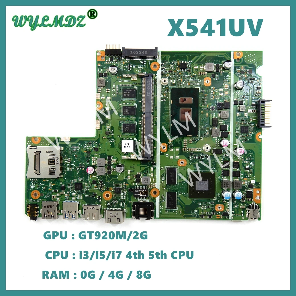 

X541UV i3/i5/i7 4th 5th CPUCPU 0G/4G/8G-ОЗУ Материнская плата ASUS X541UJ X541UAK X541U F541U A541U X541UV X541UVK материнская плата