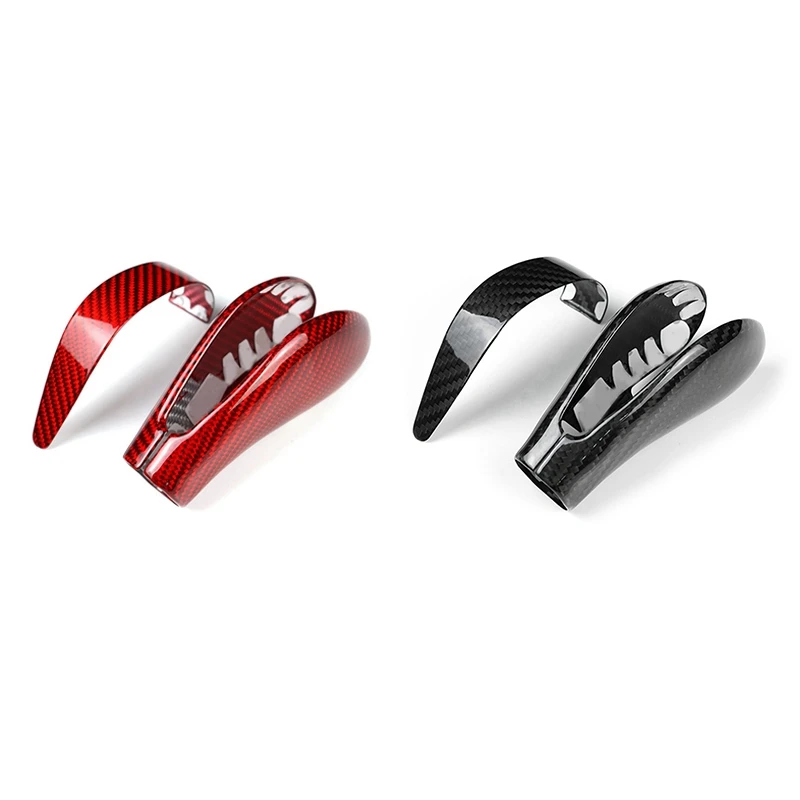 

Real Carbon Fiber Gear Knob Cover Car Center Console Interior Decoration For Porsche Cayenne 2004 -2009(Black)
