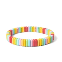 miyouke 2022 new handmade adjustable rainbow bracelets summer new design fashion women enamel bracelets