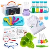 science experiment kit toys pretend play science kit with lab coat laboratory set stem educational children toys for kids