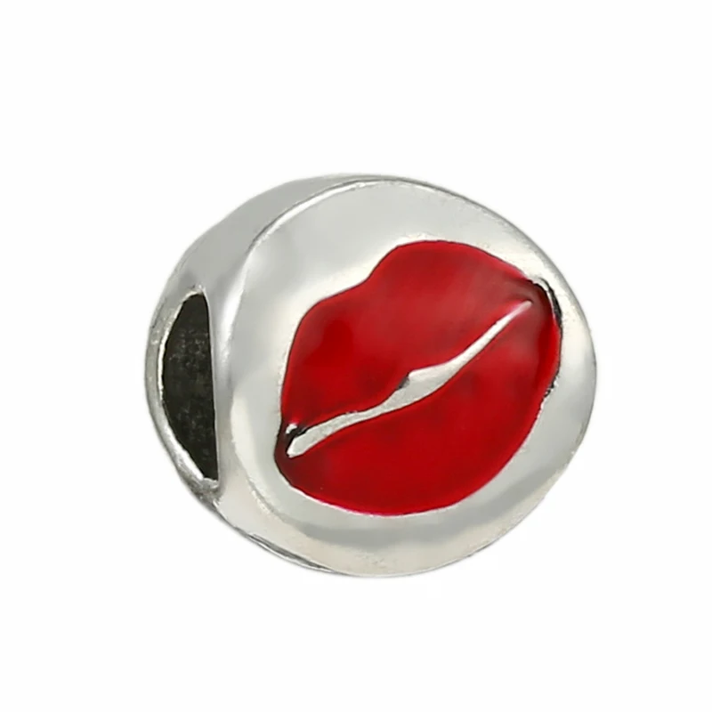 2Pcs/Lot Valentine's Day Red Charm Beads DIY Exquisite Women's Bracelet Loose Bead String Decoration