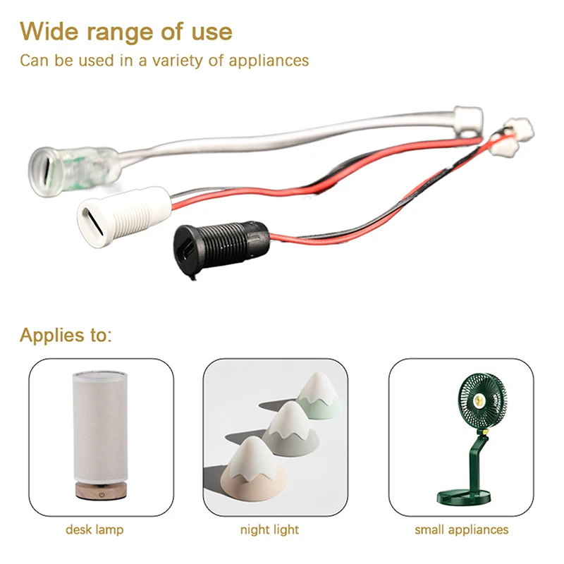 

2Pin Wire LED light USB Type-c Waterproof Connector Direct compression Female base Socket Charging Interface With Welding