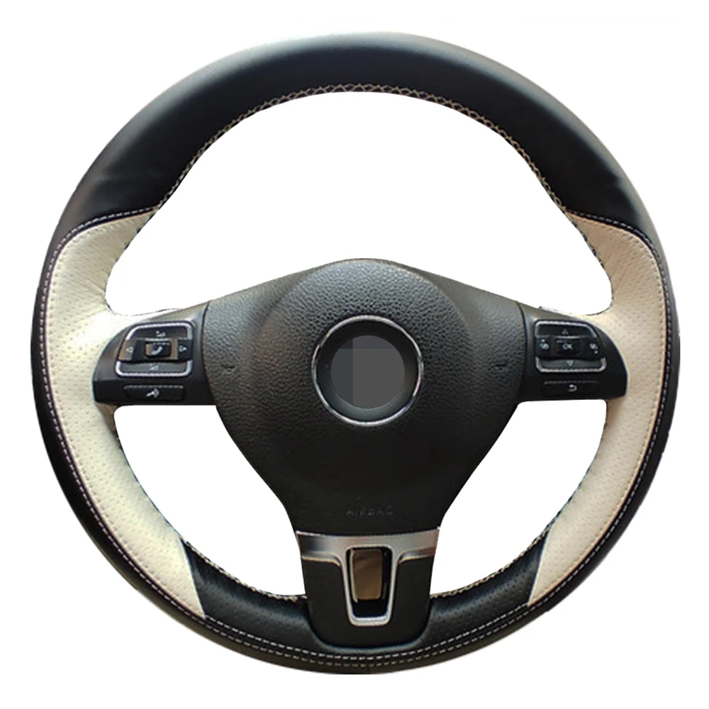 

Чехол на руль из натуральной кожи для Volkswagen Golf 6 Mk6 VW Polo Sagitar Bora Santana Jetta Mk6