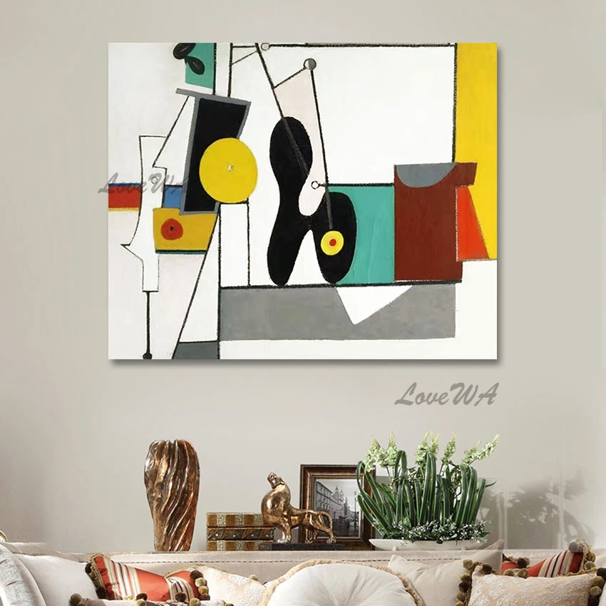 

Декоративное полотно для детской комнаты, абстрактная мультяшная картина маслом, Настенный декор, плакат, картины, искусство, набор панелей...