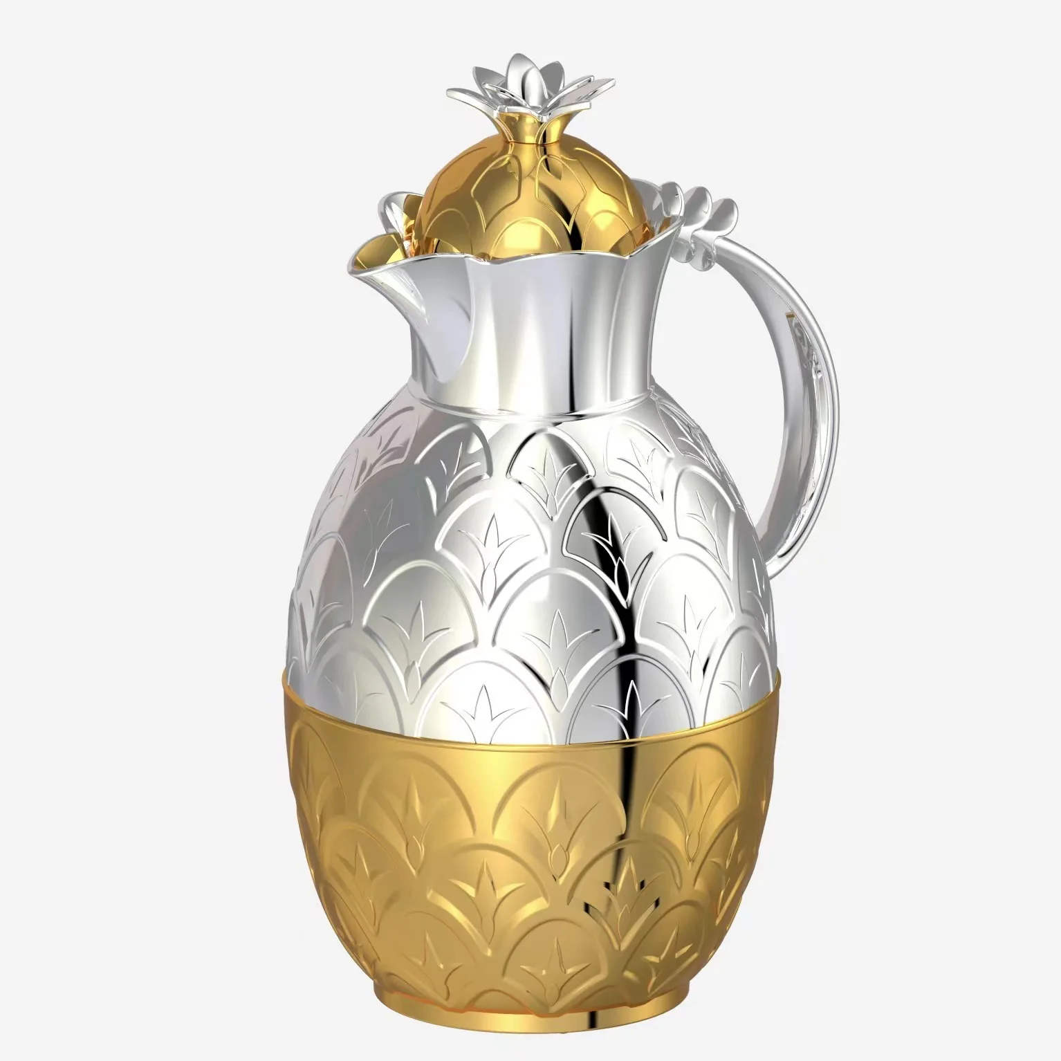 

New Thermos for Coffee Arabic Pineapple Coffee Pot Gold 0.6-1.0L Water Bottle Hotel Portable Warm Pot Restaurant Warm Pot Set