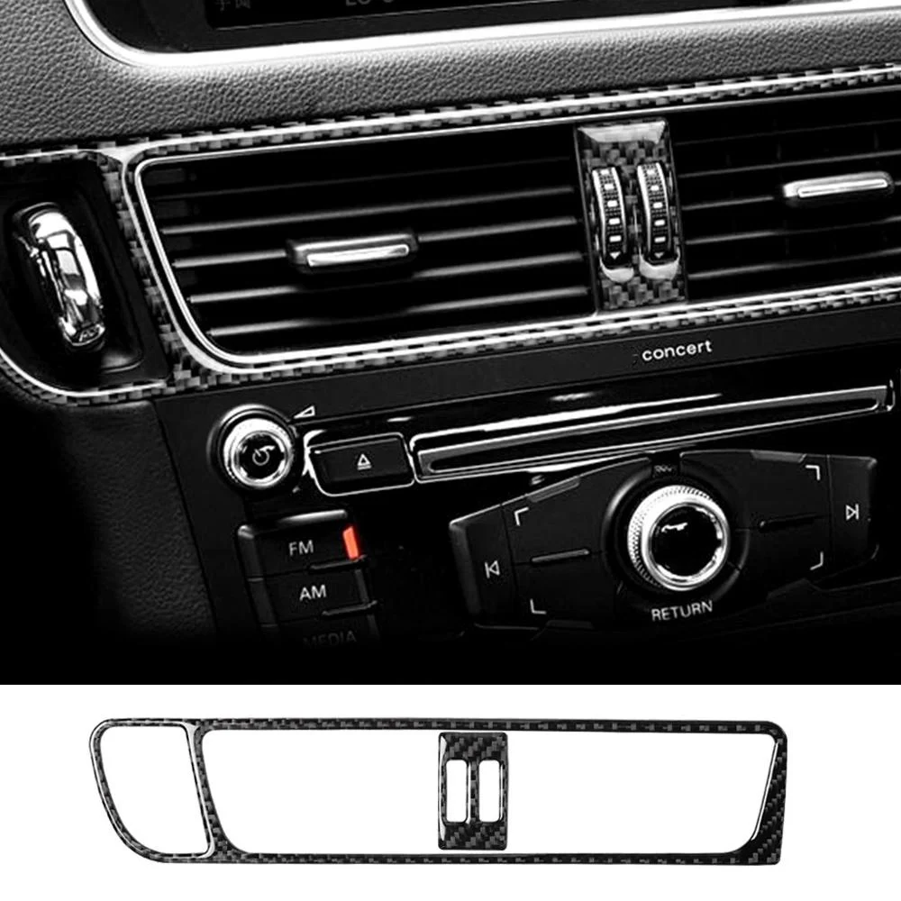 

Car Console Frame Air Conditioner Outlet Decorative Carbon Fiber Cover Trim For Audi Q5 10-18 SQ5 RHD Interior Accessories