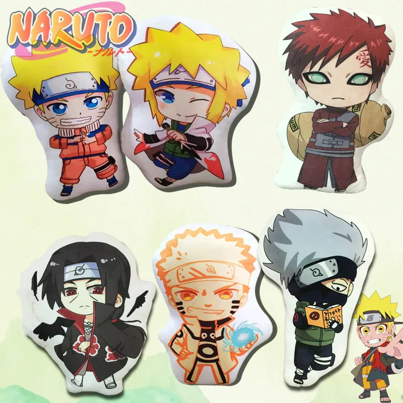 

45CM Anime Naruto Pillow Toys Pluche Uzumaki Gaara Uchiha Sasuke Itachi Hatake Kakashi 10 Pendant Plush Doll Toys Kids Gifts